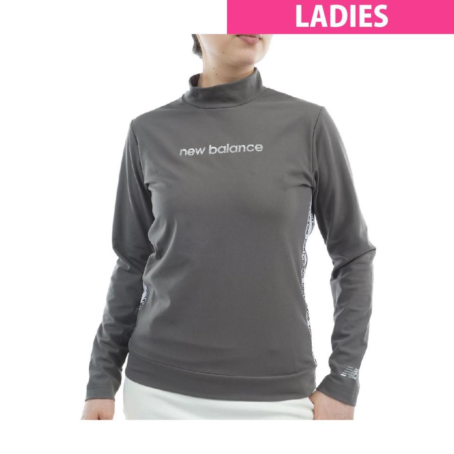 【ブラック】スムース両面ピーチ 長袖 モックネック プルオーバー (WOMENS) ニューバランスゴルフ スムース両面ピーチ長袖モックネック 012