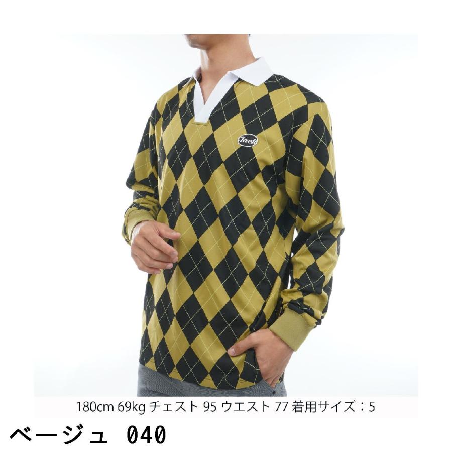 Jack Bunny!!（ジャックバニー） アーガイルジャカード 長袖シャツ