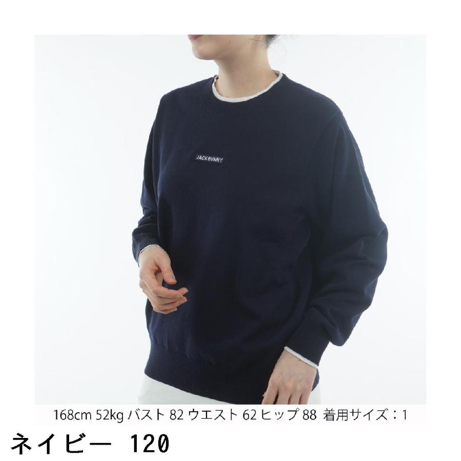 (美品)JACKBUNNYブラック クルーネックセーター サイズ5 Jack Bunny!!（ジャックバニー） クルーネックセーター レディス : GDO