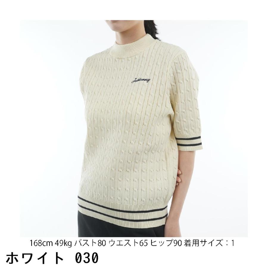 Jack Bunny!!（ジャックバニー） ケーブル 半袖モックネックシャツ