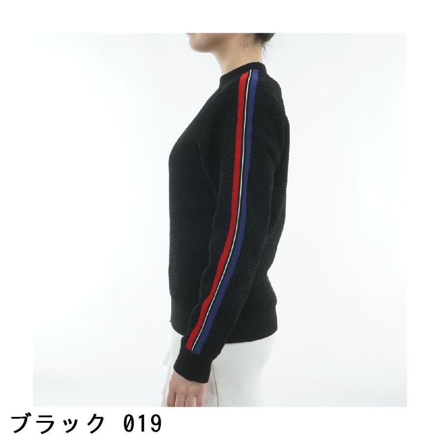 ビバハート　VIVA HEART　裏地付き 配色ライン プルオーバーセーター　レディス VIVA HEART（ビバハート） 裏地付き 配色ライン プルオーバーセーター