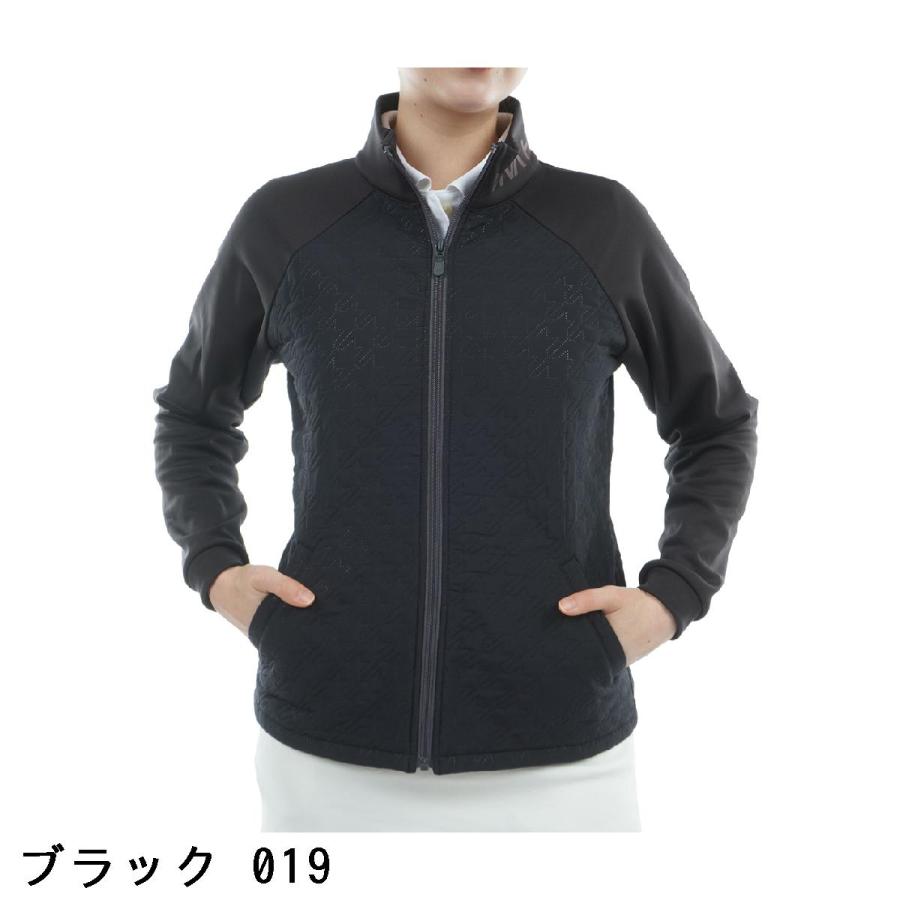 ビバハート VIVA HEART 裏起毛 千鳥格子柄 ピンソニック スタンドブルゾン レディス_2