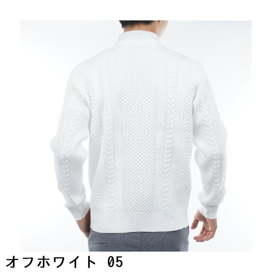 Rosasen（ロサーセン） 軽量 ケーブル編みセーター : GDOゴルフ
