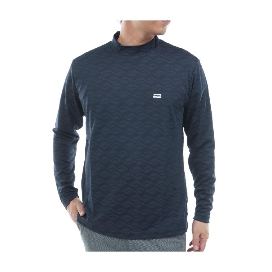 ロサーセン　ROSASEN　幾何学柄 ジャカード モックネック長袖シャツ Rosasen（ロサーセン） 幾何学柄 ジャカード モックネック長袖シャツ