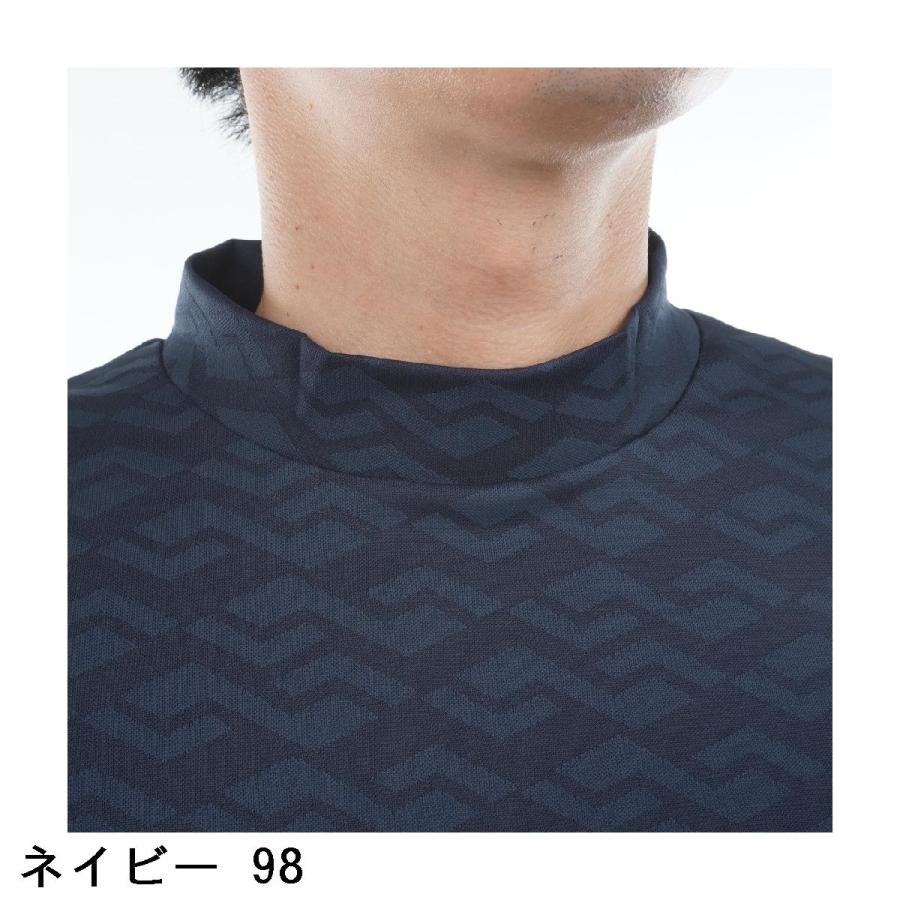 Rosasen（ロサーセン） 幾何学柄 ジャカード モックネック長袖シャツ
