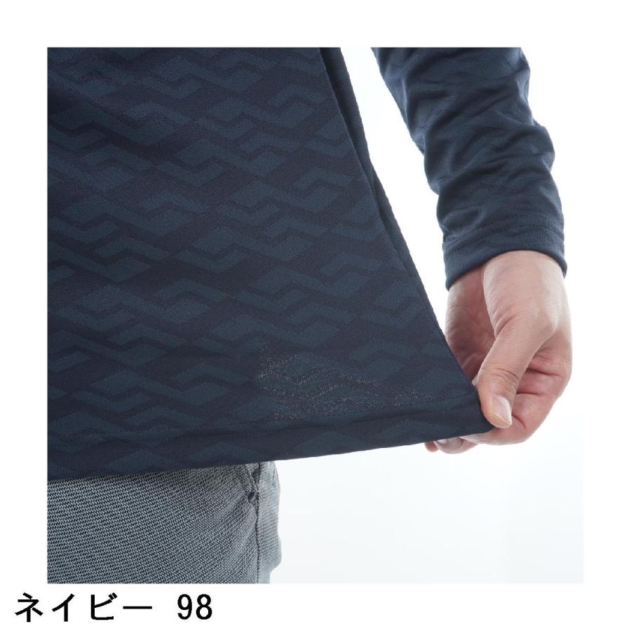 Rosasen（ロサーセン） 幾何学柄 ジャカード モックネック長袖シャツ