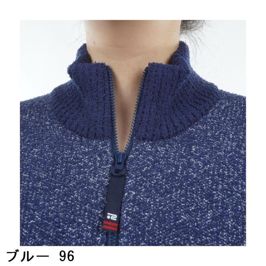 ロサーセン ROSASEN モールニット ボーダー ハーフジップハイネックセーター レディスの画像