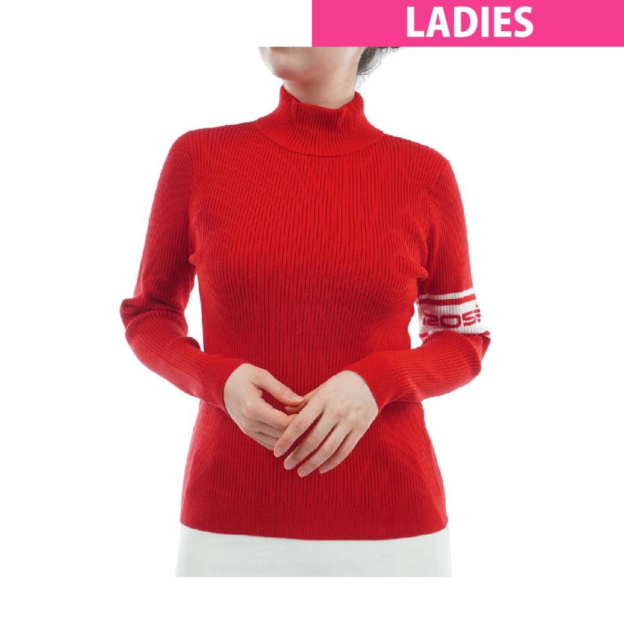 ロサーセン　ROSASEN　ラインデザイン タートルネックセーター　レディス Rosasen（ロサーセン） ラインデザイン タートルネックセーター