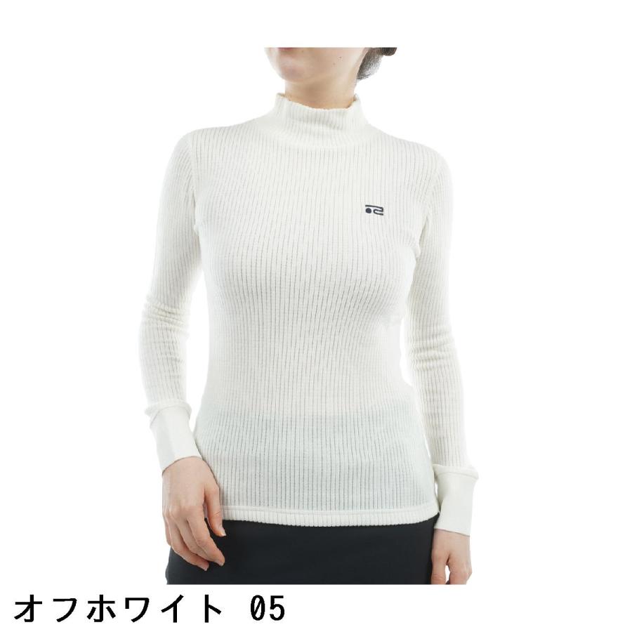 Rosasen（ロサーセン） ストレッチ 微起毛 ワッフル ハイネック長袖