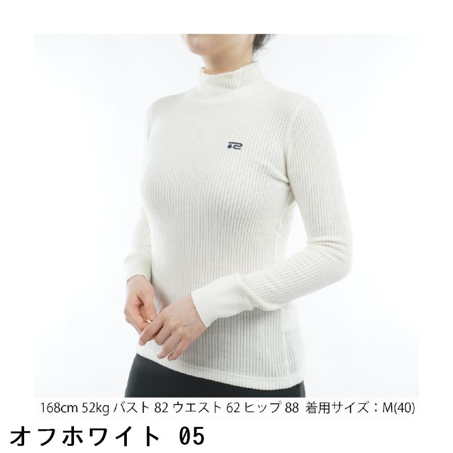 Rosasen（ロサーセン） ストレッチ 微起毛 ワッフル ハイネック長袖