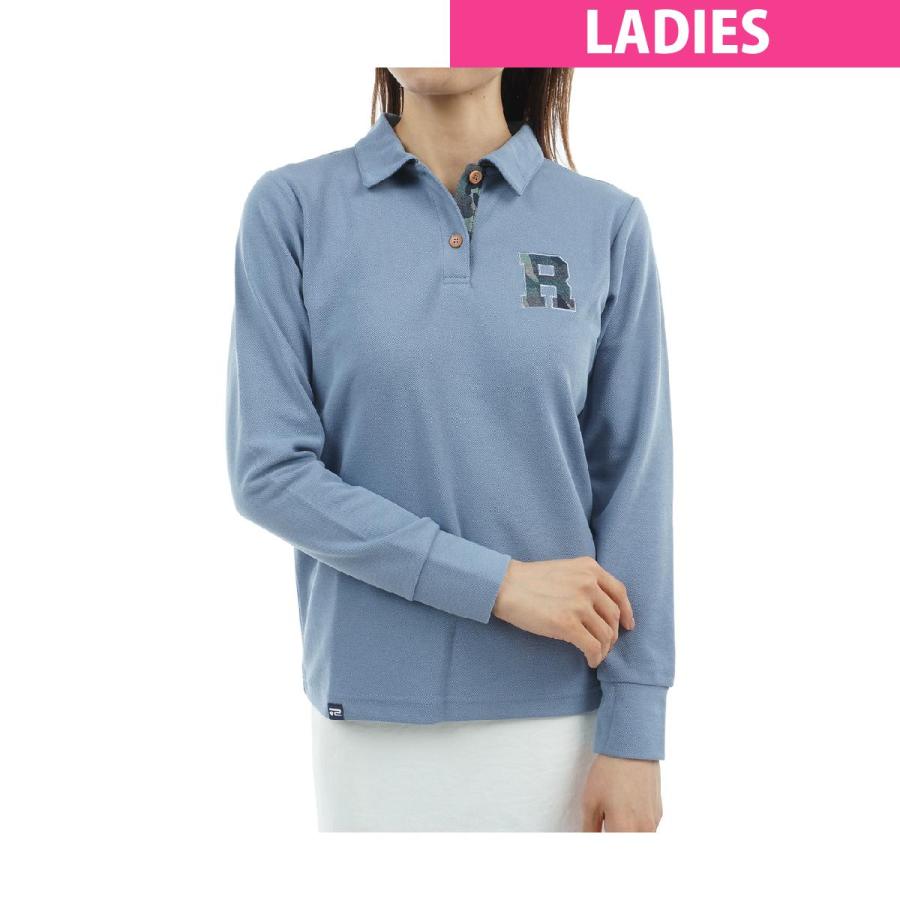 ロサーセン　ROSASEN　ストレッチ 鹿の子ダンボール ワッペン長袖ポロシャツ Rosasen（ロサーセン） ストレッチ 鹿の子ダンボール ワッペン長袖