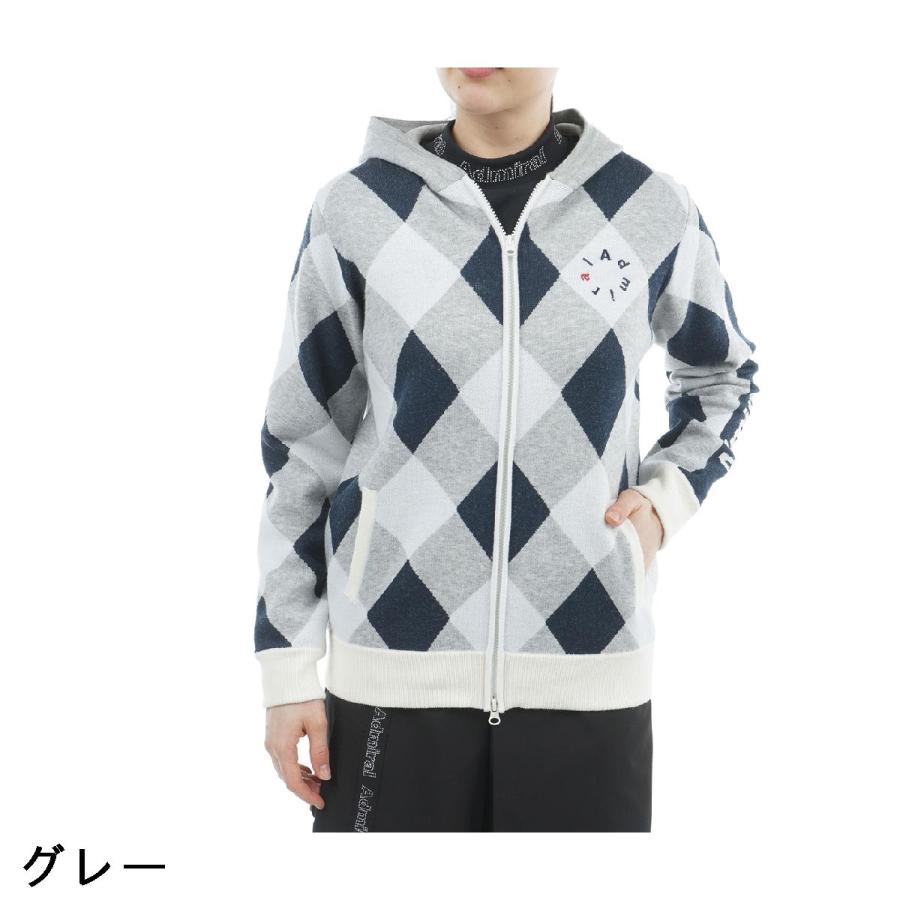 アドミラル　Admiral　ストレッチ アーガイル フルジップパーカー　レディス Admiral（アドミラル） ストレッチ アーガイル フルジップパーカー