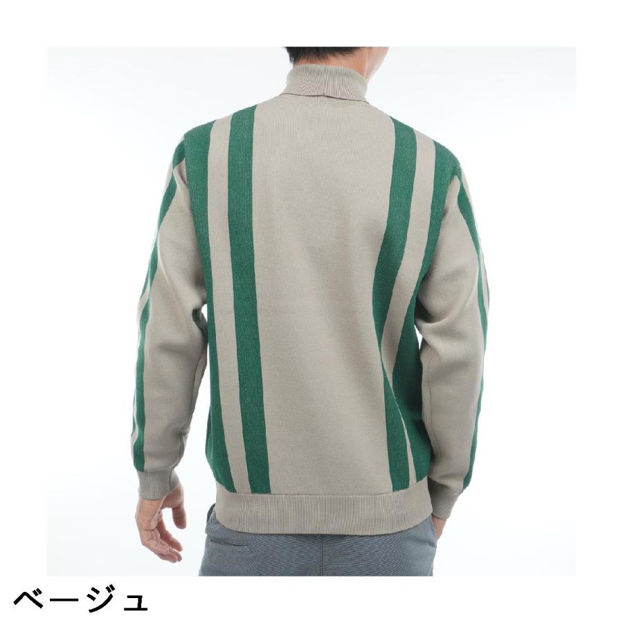 FIDRA（フィドラ） ストレッチ 変形ストライプモックネックセーター