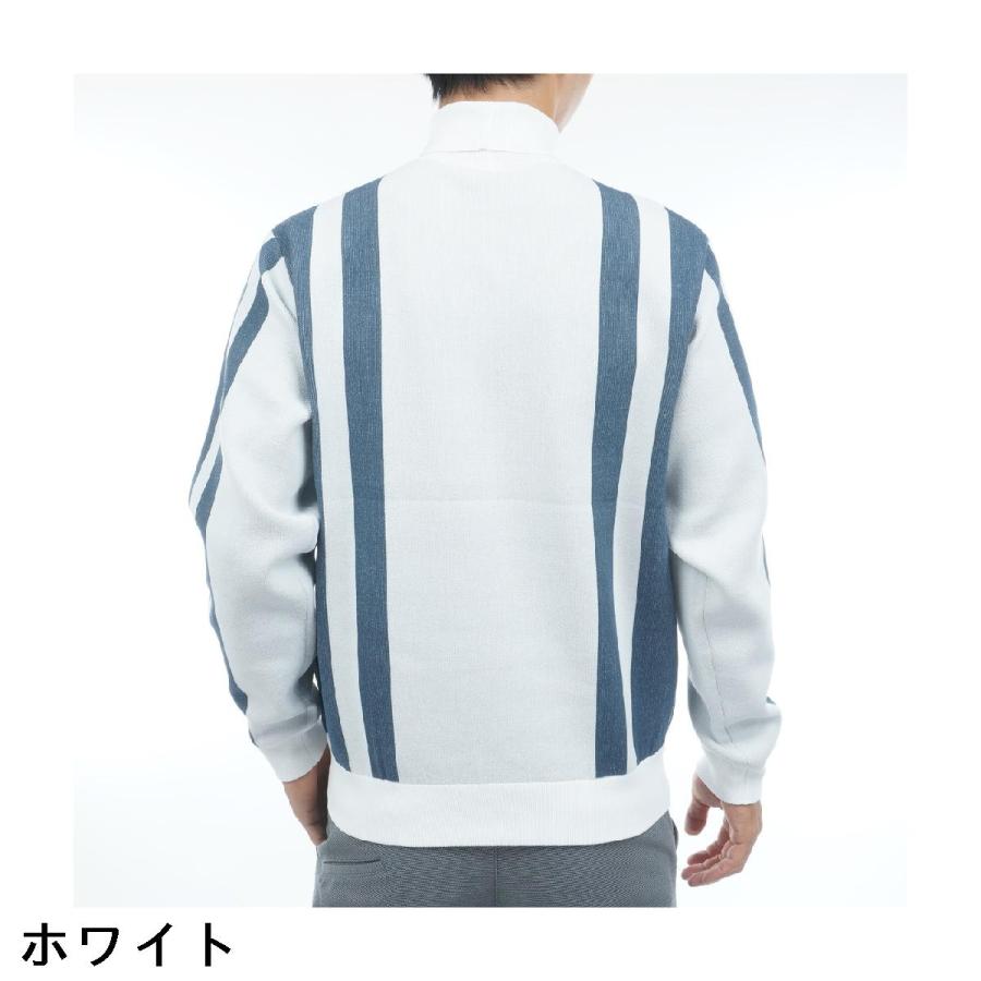 FIDRA（フィドラ） ストレッチ 変形ストライプモックネックセーター