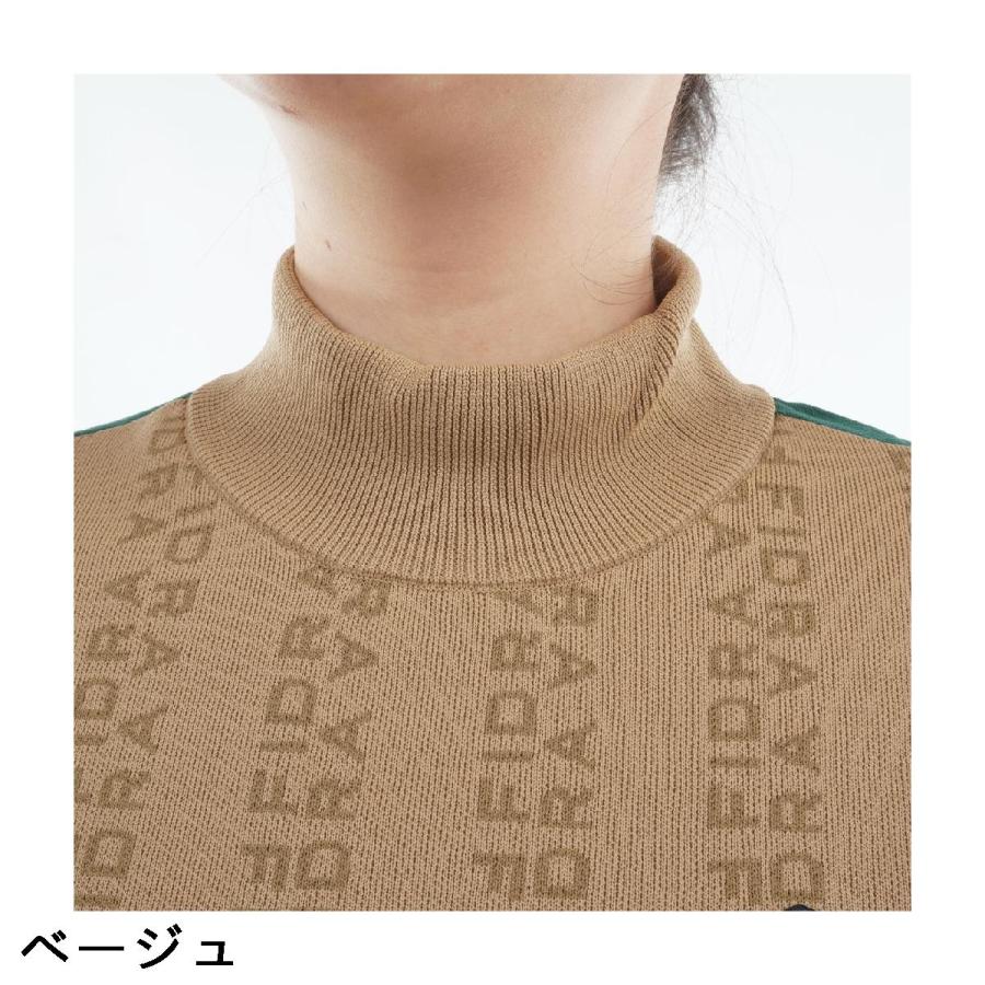 FIDRA（フィドラ） ストレッチ 総柄モックネックセーター レディス