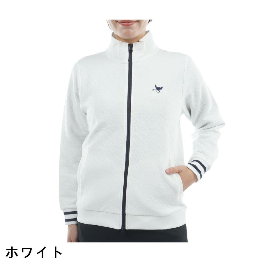 CLUNK（クランク） ストレッチ ロゴキルトジャカードブルゾン レディス