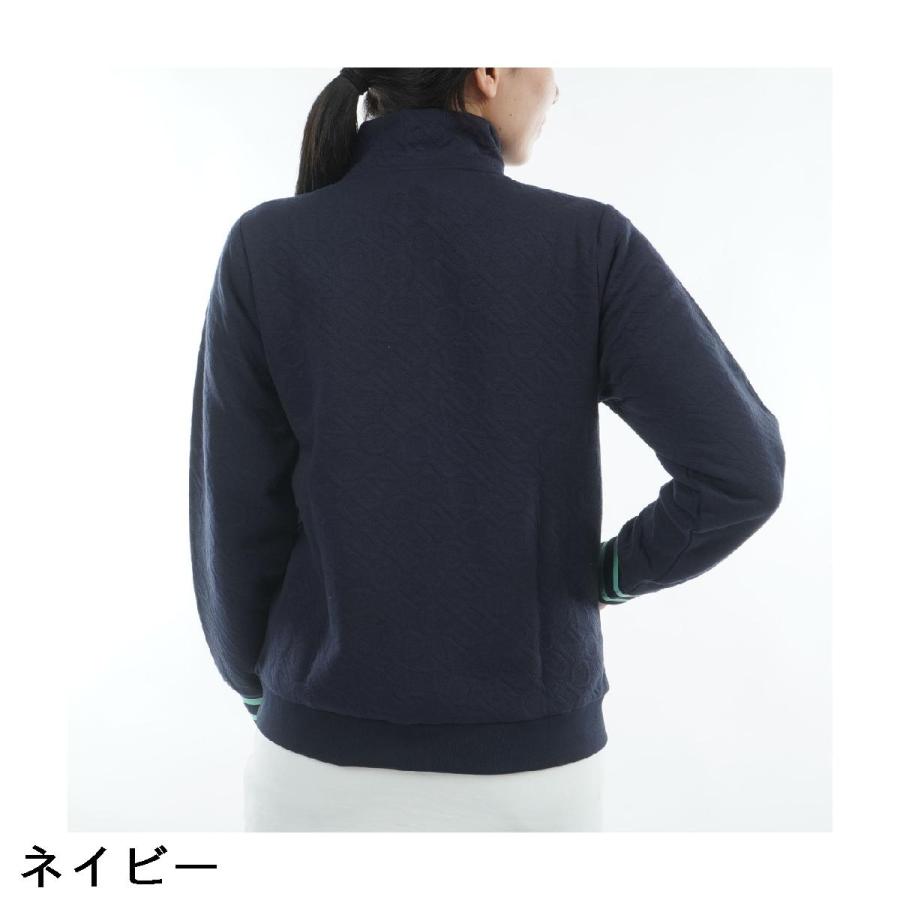 CLUNK（クランク） ストレッチ ロゴキルトジャカードブルゾン レディス