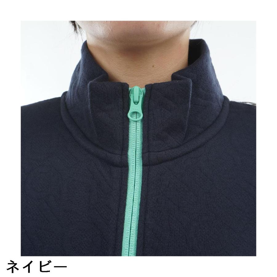 CLUNK（クランク） ストレッチ ロゴキルトジャカードブルゾン レディス