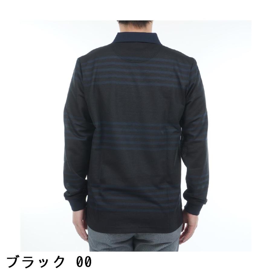 Munsingwear（マンシングウェア） 先染めボーダー長袖ポロシャツ : GDO