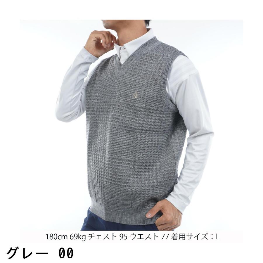 Munsingwear（マンシングウェア） グレンチェックVネックニットベスト 