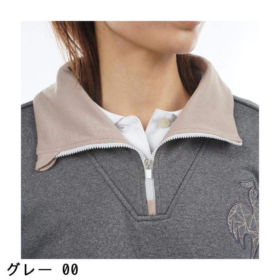 ルコックスポルティフ　レディース ゴルフ ジャケット グレーアイボリー　ジップ le coq sportif GOLF（ルコックスポルティフ ゴルフ） ルコック
