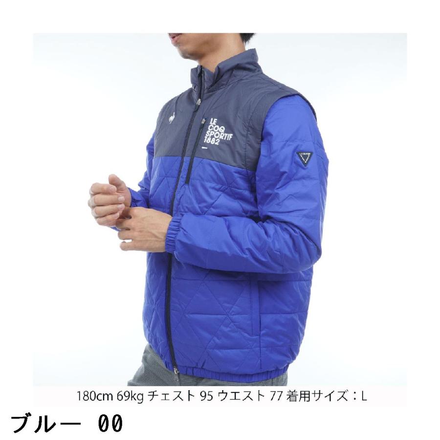 【新品】ルコックゴルフ 中綿ジャケット ブルゾン コート WB メンズ ブルー le coq sportif GOLF（ルコックスポルティフ ゴルフ） ルコック