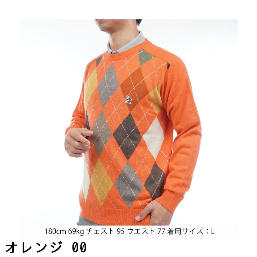 Munsingwear（マンシングウェア） アーガイル柄クルーネックセーター