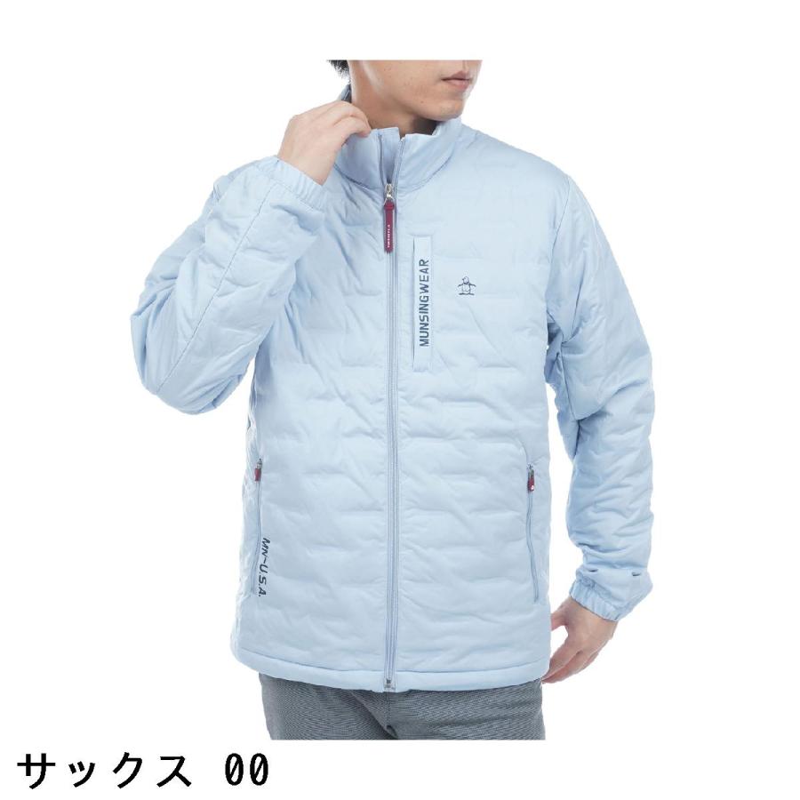 【美品】Munsingwear ナイロンストレッチ中綿ブルゾン マンシングウェア Munsingwear（マンシングウェア） ストレッチ HEAT NAVI ARTECH SHELL