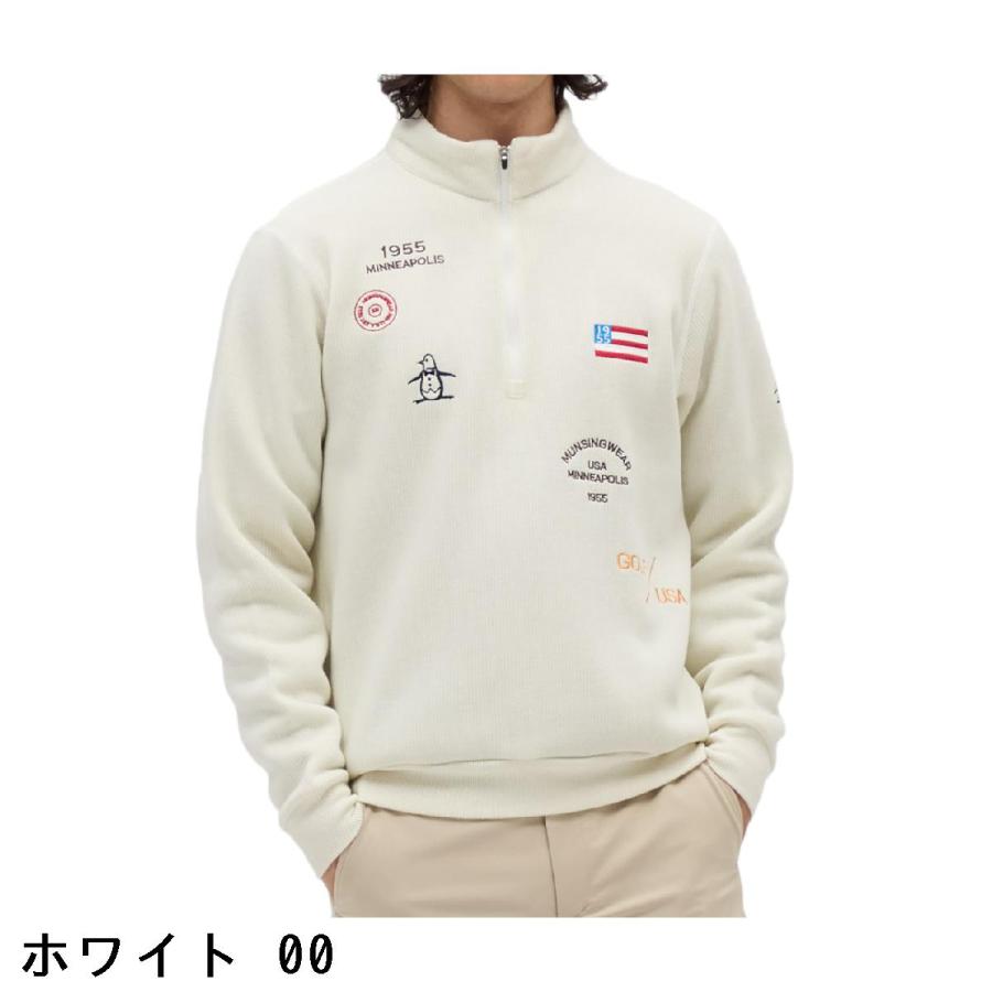 Munsingwear（マンシングウェア） 飛び刺繍 ハーフジップミドラー