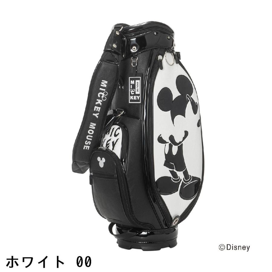 ディズニー キャディバッグ   ミッキーモデル ディズニー Disney モノクローム ミッキーゴルフ キャディバッグ : GDO