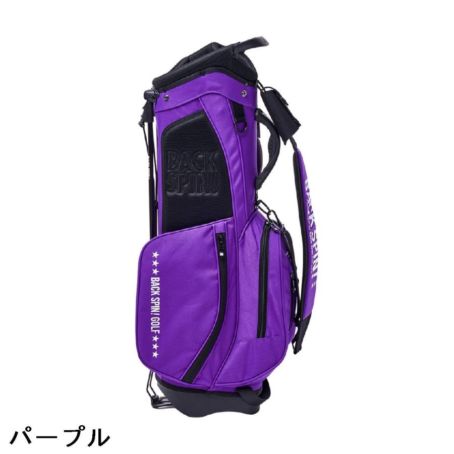 【開封済・未使用】BACK SPIN! スタンドキャディバッグ パープル ゴルフ 開封済・未使用】BACK SPIN! スタンドキャディバッグ パープル ゴルフ