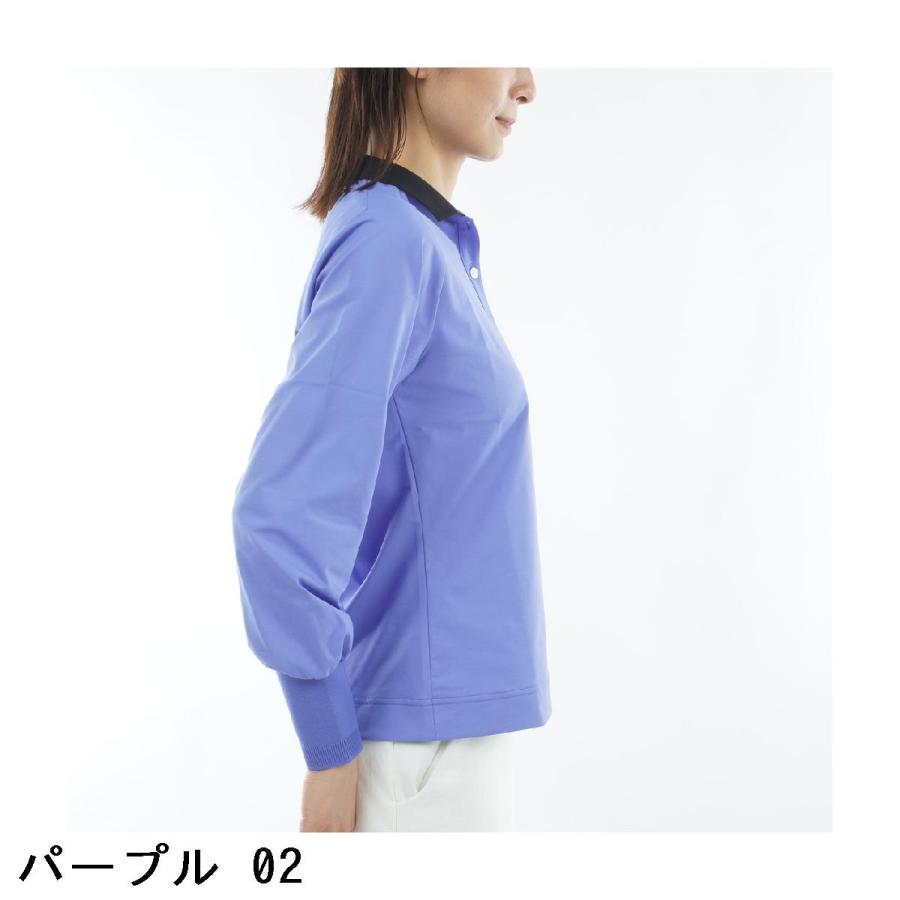 ランバン スポール LANVIN SPORT メッシュリブ襟長袖ポロシャツ