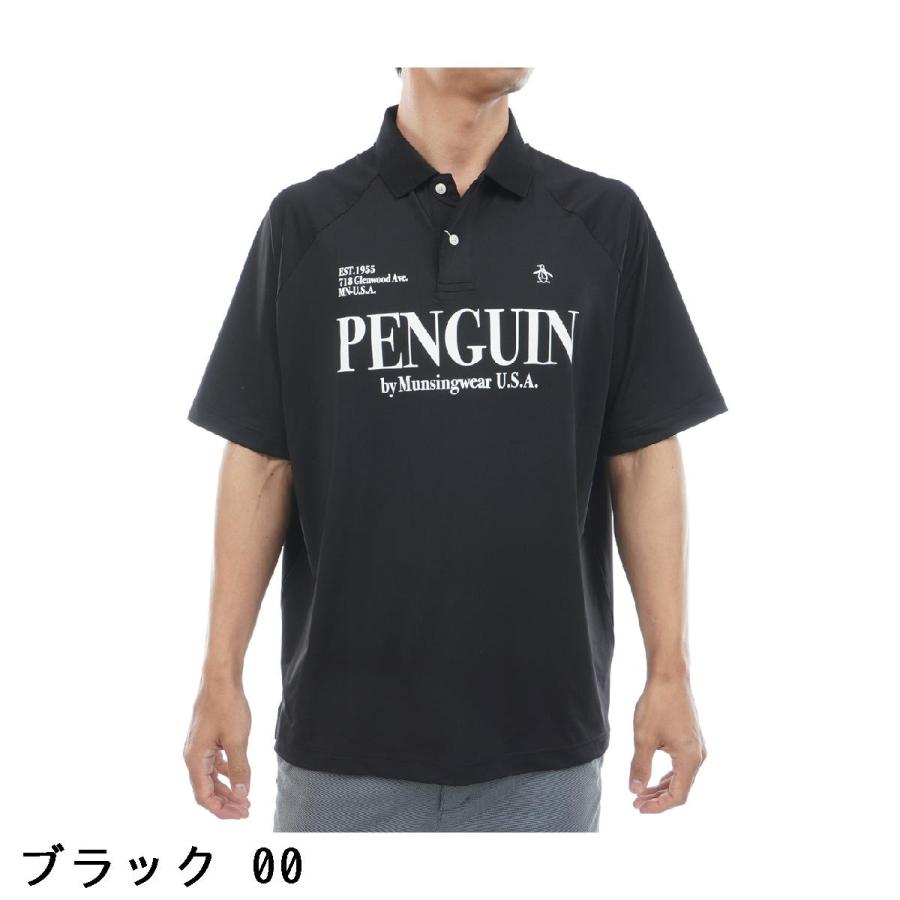 Munsingwear 黒 ゴルフシャツ❤️ひなペンギン　3L 近年物　極美品レア Penguin by Munsingwear (ペンギン バイ マンシングウェア) ハーフ