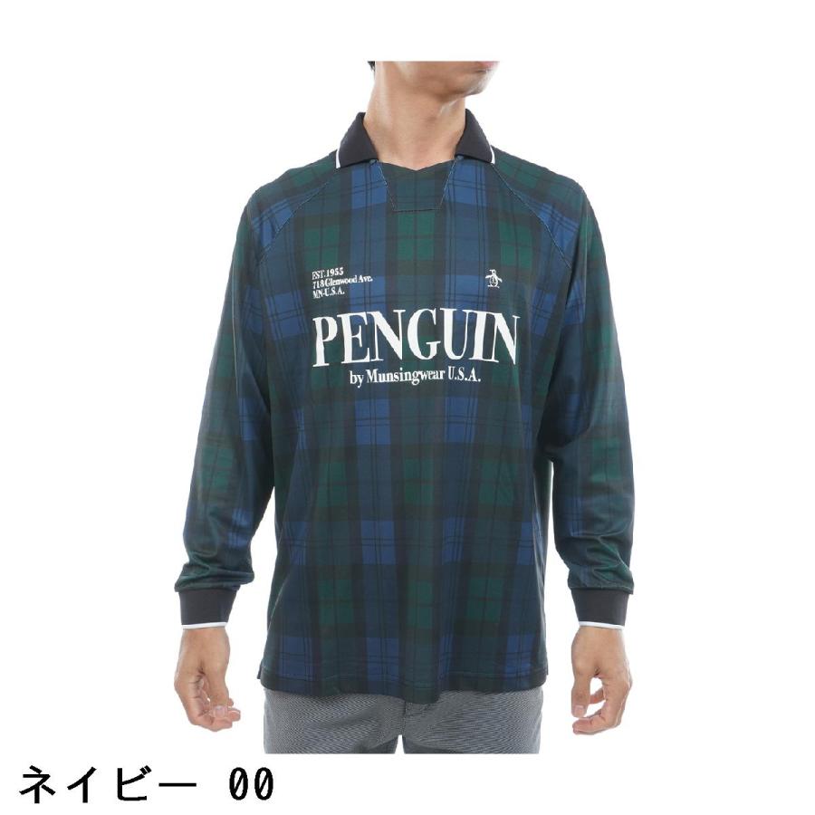 今季新作　penguin BY MUNSINGWEAR ブラックウォッチ　シャツ Munsingwear（マンシングウェア） ペンギン バイ Penguin by