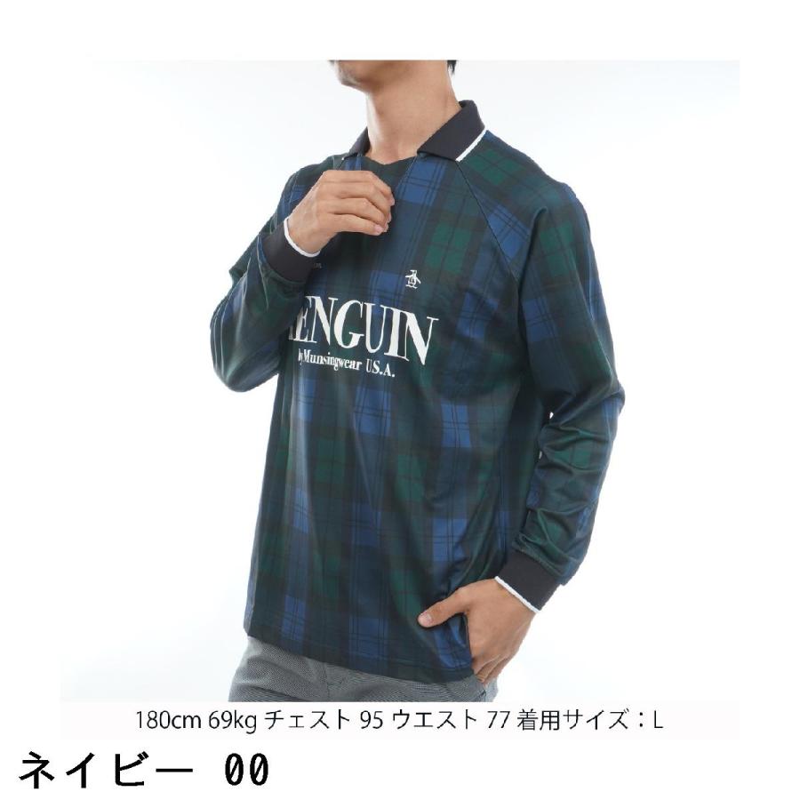 今季新作　penguin BY MUNSINGWEAR ブラックウォッチ　シャツ Munsingwear（マンシングウェア） ペンギン バイ Penguin by