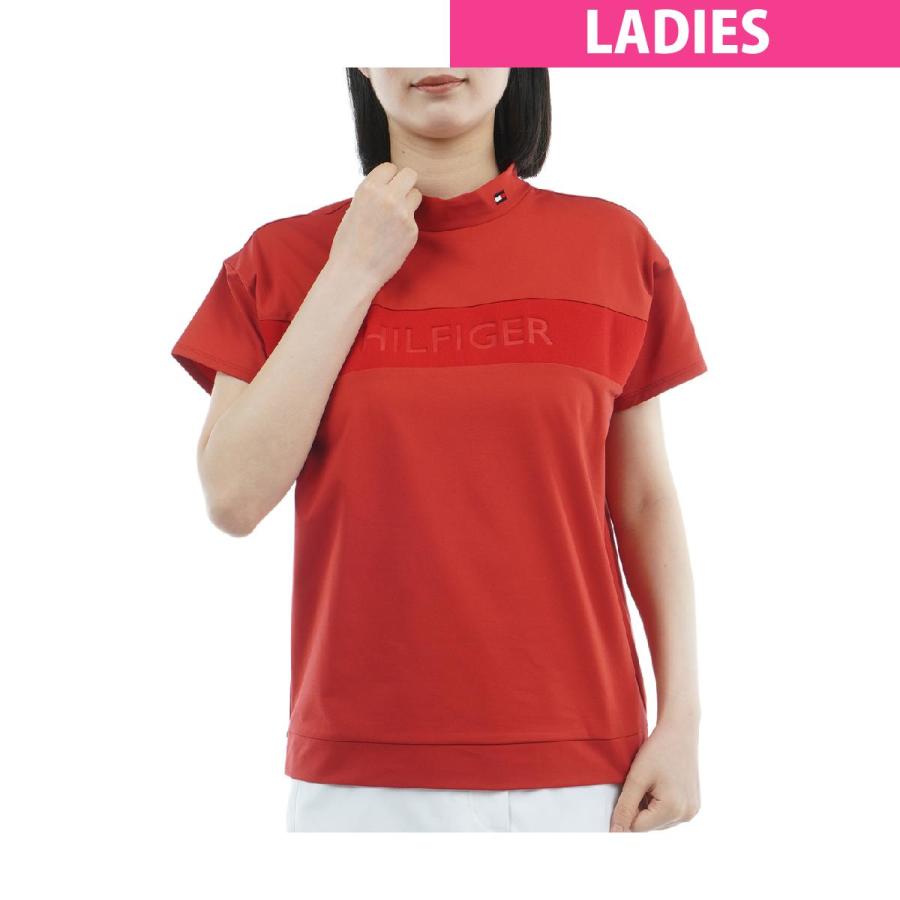 トミー ヒルフィガー ゴルフ　  GOLF　ストレッチ エンボスロゴ モックネック半袖シャツ　レディス TOMMY HILFIGER（トミー・ヒルフィガー） トミー ヒルフィガー ゴルフ