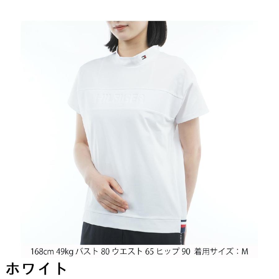 トミー ヒルフィガー ゴルフ　  GOLF　ストレッチ エンボスロゴ モックネック半袖シャツ　レディス TOMMY HILFIGER（トミー・ヒルフィガー） トミー ヒルフィガー ゴルフ