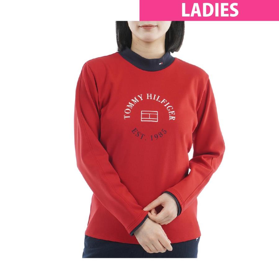 トミー ヒルフィガー ゴルフ　  GOLF　裏起毛 サークルロゴ モックネック長袖シャツ　レディス TOMMY HILFIGER（トミー・ヒルフィガー） トミー ヒルフィガー ゴルフ