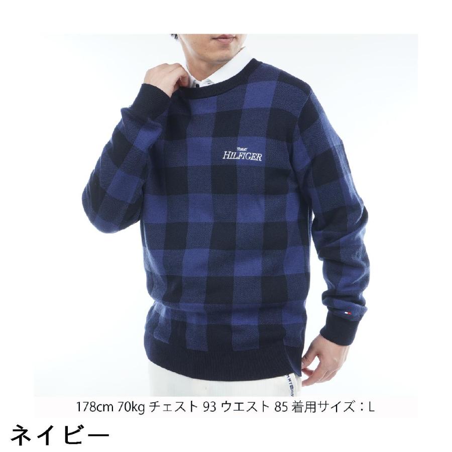 トミー ヒルフィガー ゴルフ　  GOLF　チェックジャカード クルーネックセーター TOMMY HILFIGER（トミー・ヒルフィガー） トミー ヒルフィガー ゴルフ