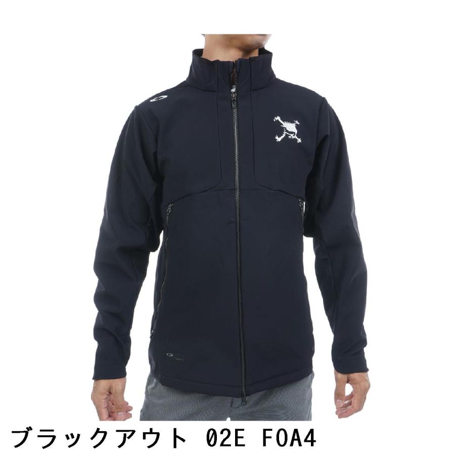 新品 オークリーゴルフ スカル耐久撥水ジャケット/メンズ/JPN-M/黒 OAKLEY（オークリー） スカル ストレッチ FUSION ウォームジャケット