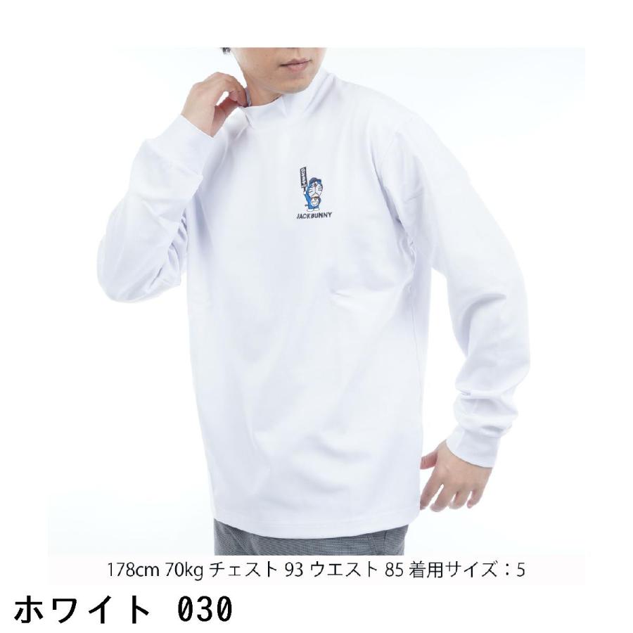 JACKBUNNY ドラえもんホワイト長袖シャツ Jack Bunny!!（ジャックバニー） ドラえもん 天竺 長袖シャツ : GDO