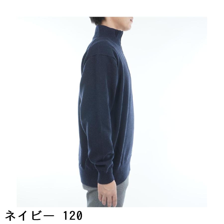 ネイビー 5サイズL ジャガードセーター ジャックバニー ゴルフウェアメンズ Jack Bunny!!（ジャックバニー） ドラえもん ダブルジャカード ハーフ