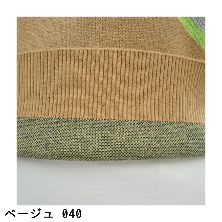 ジャックバニー Jack Bunny!! ダブルジャカード クルーネックセーター レディスの画像