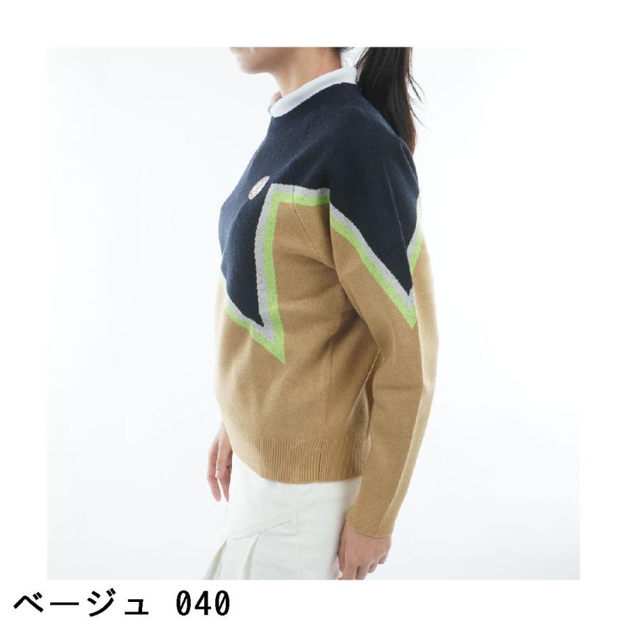 ジャックバニー Jack Bunny!! ダブルジャカード クルーネックセーター レディスの画像