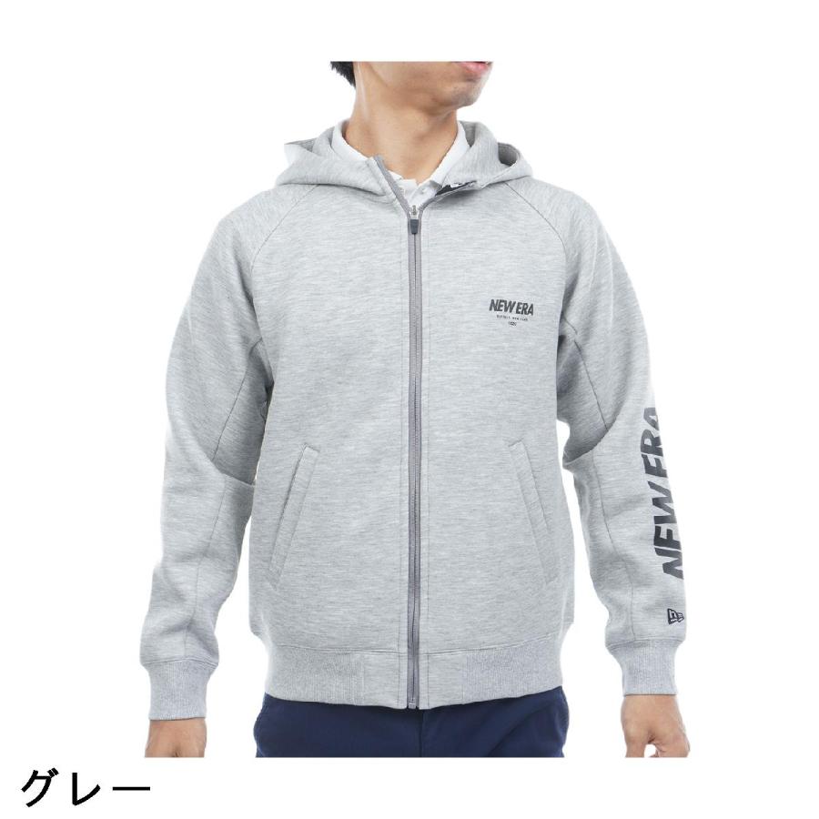 NEW ERA ニューエラゴルフ スリーブ ロゴ フルジップ パーカーグレーXL テックスウェット フルジップフーディー グレー | ゴルフ | ニューエラ