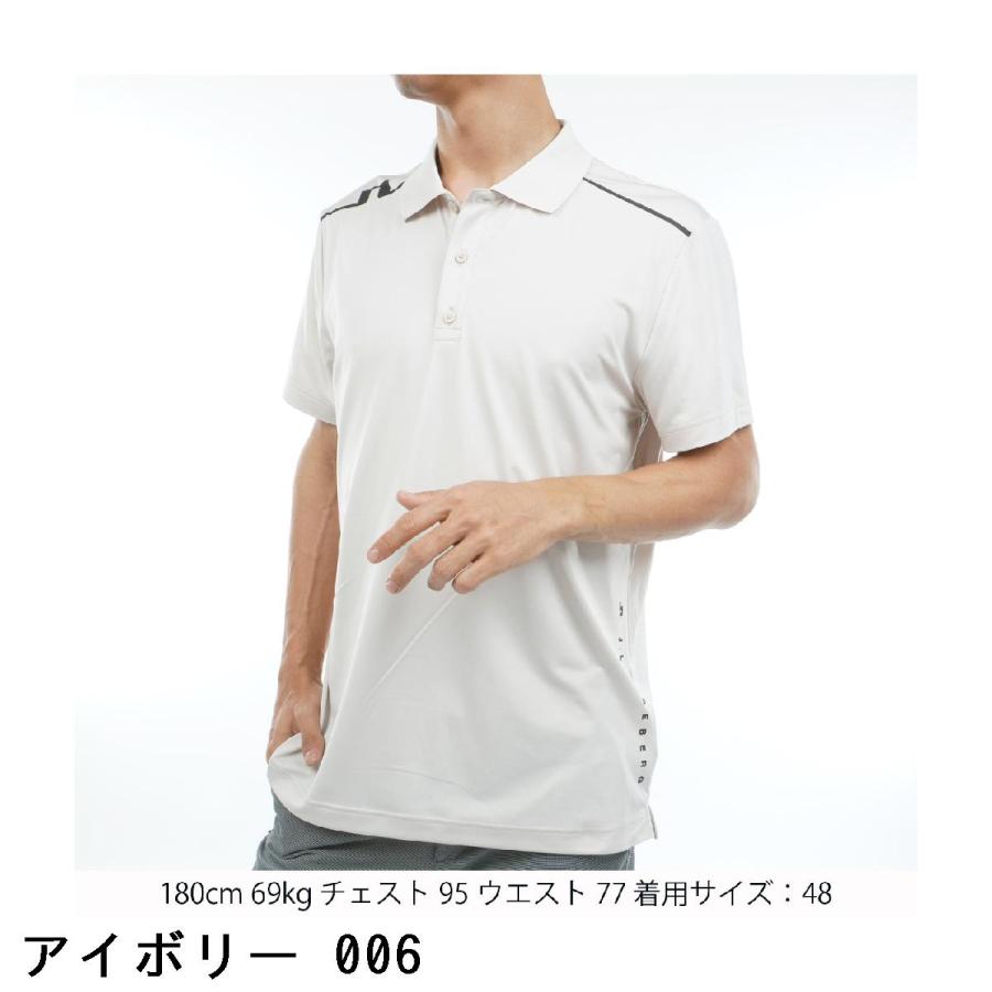 J.リンドバーグ　J.LINDEBERG　ストレッチ JL×ストライププリント半袖ポロシャツ J.リンドバーグ J.LINDEBERG ストレッチ JL×ストライププリント半袖