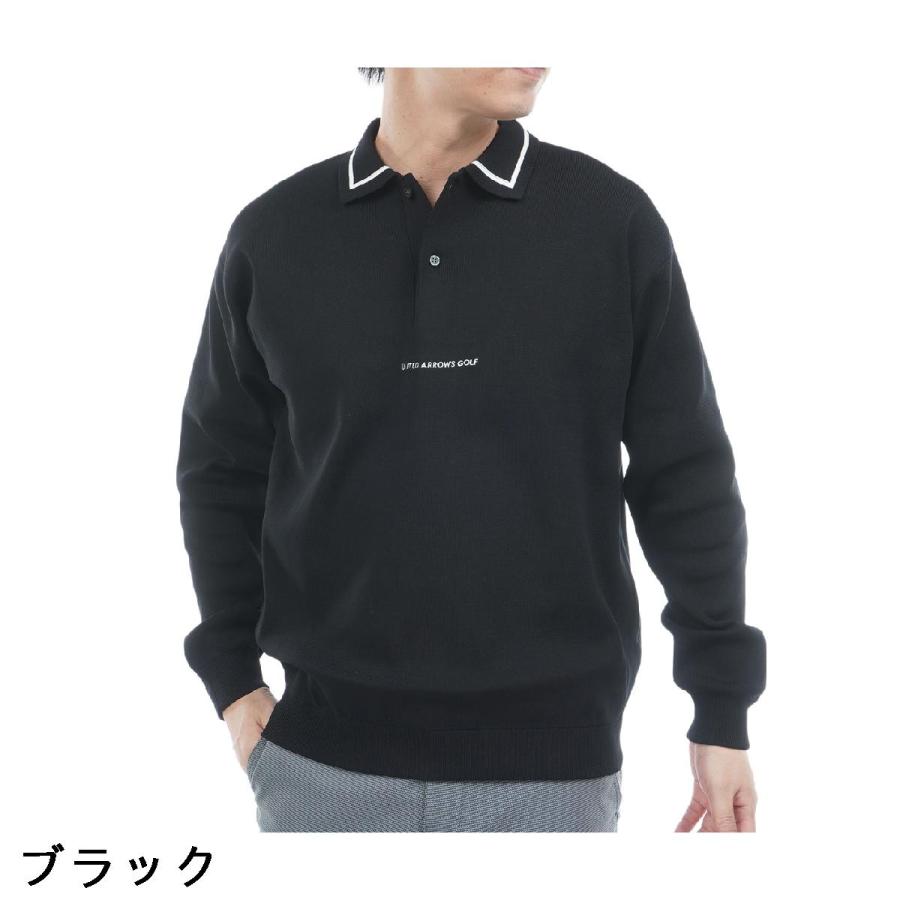 UNITED ARROWS Golf ボタン付きポロシャツ L ユナイテッドアローズ UNITED ARROWS GOLF ニット長袖ポロシャツ : GDO