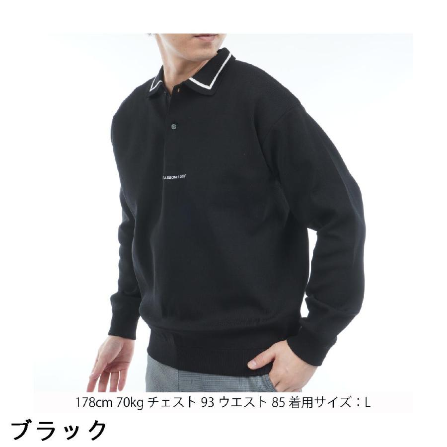 ユナイテッドアローズ UNITED ARROWS GOLF ニット長袖ポロシャツ : GDO