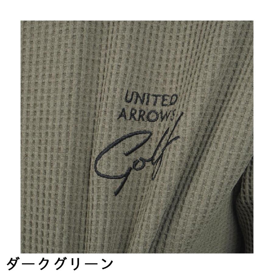 【ユナイテッドアローズゴルフ】美品 モックネック ロゴ ブラック M レディース ユナイテッドアローズゴルフ メンズ UVケア 長袖 モックネック プル
