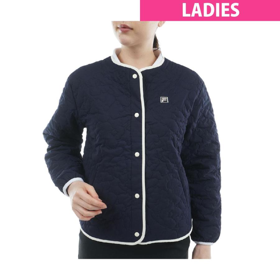 フィラ　FILA　ストレッチ フラワーカモ柄 中綿キルトブルゾン　レディス FILA（フィラ） ストレッチ フラワーカモ柄 中綿キルトブルゾン